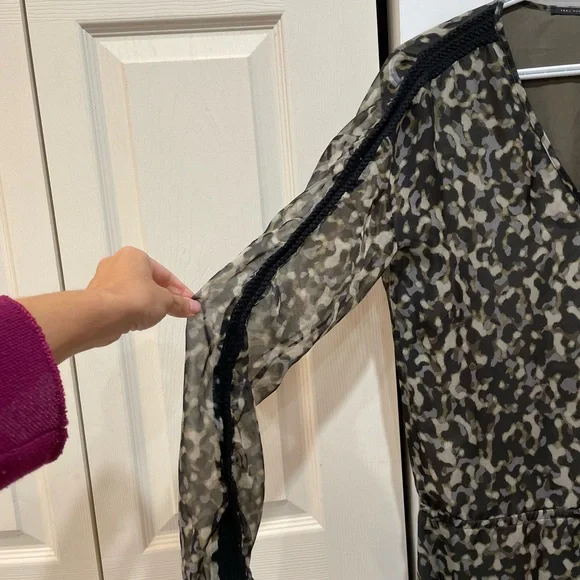 Ikks camouflage leopard dress long sleeve size médium - Picture 6 of 9